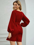 LOOSE A-LINE LONG SLEEVE DRESS