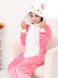 PINK DOT CAT COSTUME PAJAMAS SLEEPWEAR 