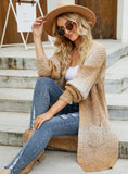 GRADIENT COLOR MATCHING COAT CARDIGAN
