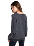 SOLID COLOR LETTER PRINT WOMEN SWEATSHIRTS O-NECK