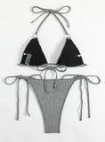 WOMEN SEXY GRAY SWIMSUIT BIKINI