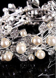  Fashionable Alloy Bracelets With Rhinestones & Pearls Chic Silver-plated
