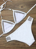 Voile Panel See-Through Bikini Set