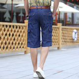 Loose Shorts Denim Jeans Casual Multi Pocket Cargo 