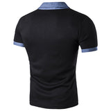 Short Sleeve Spring Summer Casual Tops Front Pocket Polo Shirt Turn down Collar 