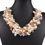 Fathion Pearl and Rhinestone Matched Women's Necklace