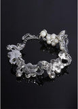  Bracelets With Rhinestones & Pearls Elegant Alloy