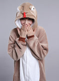 WOMEN FLANNEL CONJOINED CARTOON ZODIAC SNAKE PAJAMAS