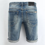 Jeans Stone Washed Denim Shorts Summer Overknee Stylish Worn Hole 