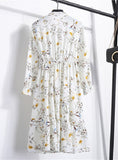 Trendy Ruffle Hem Oversized Floral Dress