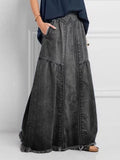 Jeans Elastic Waist Skirt