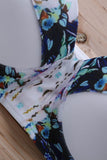 Printed High Waisted Vintage Underwire Bikini Set
