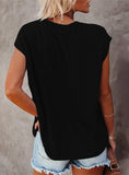 Round Neck Printed Short Sleeve T-shirt
