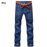  Straight Leg Slim Fit Jeans For Men Casual Stylish Business Cotton Thin