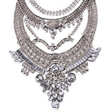 Beatiful Shining Crystal Inlaid Alloy Necklace