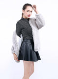 Women Faux Fur Vest Faux Mid-Length Ladies' Coat