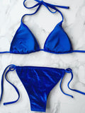 Velvet String Bikini Swimwear
