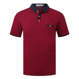 Cotton Solid Color Short Sleeve Casual Tops Summer Polo Shirt Soft Knitted 