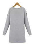 Women New Long Section Loose Long-sleeved Dress 