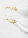 Popular Feather Embellished Drop Earrings