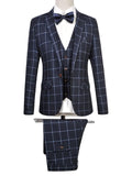 Formal  Men's Suits with Large Check Printed
