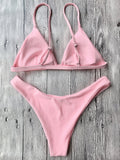 Cami Soft Pad Thong Bikini Set