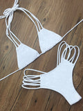 String Plunge Bikini Set