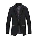 Coats Blazers for Men Black Classical Stylish Woolen Slim 