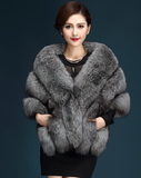 Autumn and winter new fox-like fur shawl, waistcoat, cloak, ladies'pockets