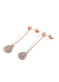 Fashion Trendy Karat Rose Gold Plated  Stud Earrings 