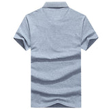 Short Sleeve Casual Polo Shirt Mens Summer Hit Color Turn-down Collar 