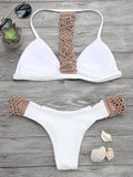 Padded Macrame Fishnet Bikini Set
