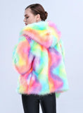 Women Casual Faux Fox Fur Vest Winter Jacket 