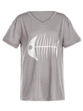 Latest Fishbone Printed T-shirt