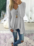 Latest Solid Color Long Sleeves Sweater Tops