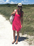 Summer Comfortable Solid Sleeveless Mini Dresses