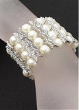 Fashion Bracelets With Rhinestones & Pearls Graceful Alloy