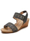 SOFT-SOLED WEDGE GLADIATOR SANDALS