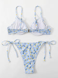 SEXY BLUE PRINT SWIMSUIT BIKINI