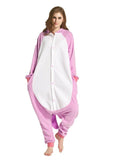 PINK ANIMAL CARTOON CONJOINED PAJAMAS PURPLE UNICORN