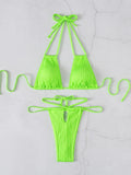 TIE ROPE SPLIT SUIT SWIMSUIT