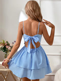 OPEN-BACK BOW SEXY SLING DRESS