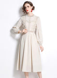 PALACE LACE LONG SLEEVE DRESS