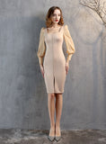 LONG SLEEVE SQUARE PARTY DRESS