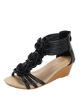 FLOWER MUFFIN THICK BOTTOM SLOPE SANDALS