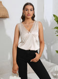 V-NECK LACE SLEEVELESS TOP