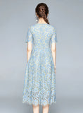 LACE SHORT SLEEVE SUMMER DRESS