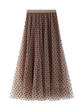 FLOCK DOT GAUZE SKIRT