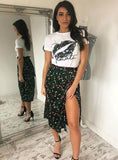 LEOPARD PRINT LONG SKIRTS WOMEN HIGH WAIST MIDI SKIRT