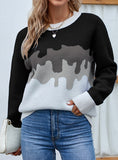 TURTLENECK CONTRAST COLOR SWEATER